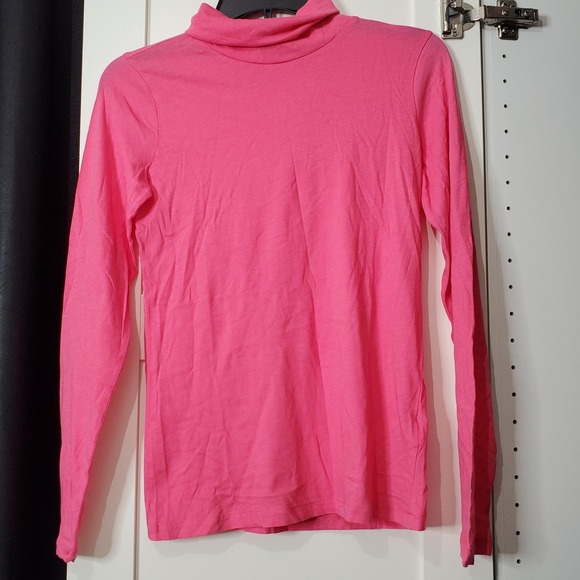 NWT J. Crew Pink Turtleneck Long Sleeve Top‎ Basic Layering Essential Size S - Picture 1 of 8